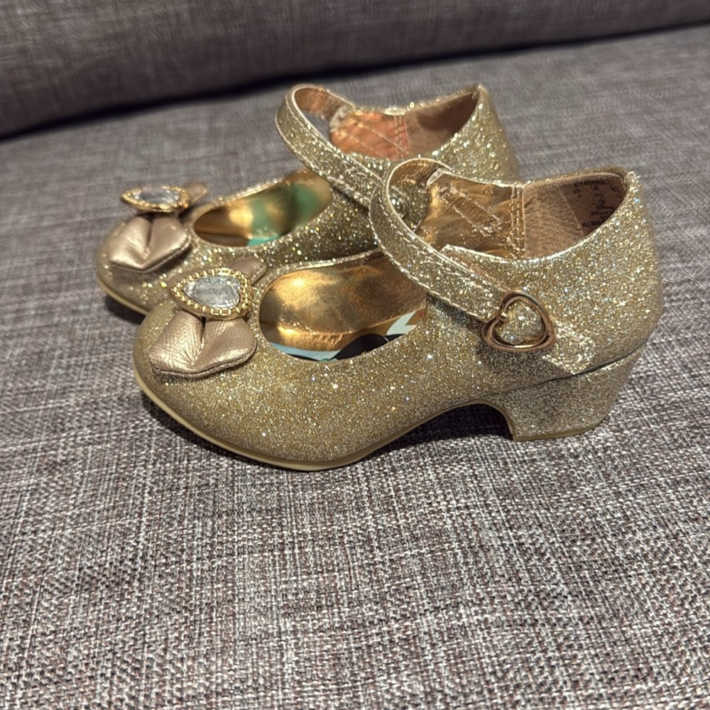 Gold Toddler Princess Heels